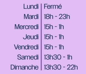 horaire d'ouverture de chante !.
